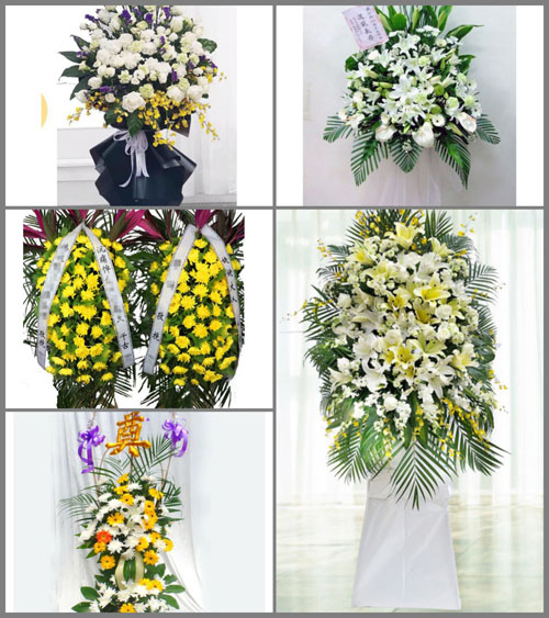 福建福州长乐市古槐镇上店村白事花篮预定